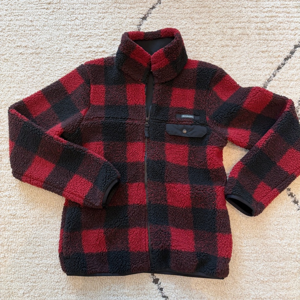 Columbia buffalo check fleece jacket